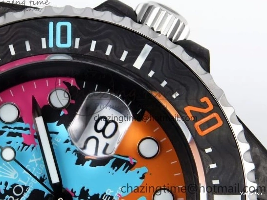on Graffiti Nylon Best Black Carbon Strap A2824 DIWF Dweller Sea 43mm Edition Dial 0415